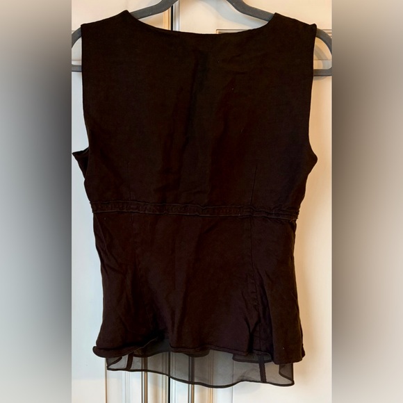 Ann Taylor Brown Tank with Sheer underlay sz 8 - Picture 6 of 6